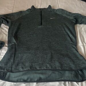 Nike Dark Green Quarter-Zip Top